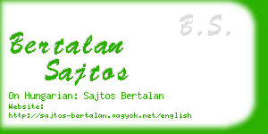 bertalan sajtos business card